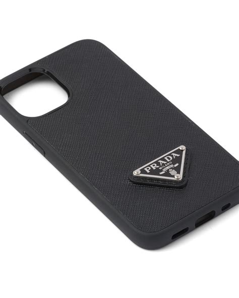 iphone 12 pro max case prada|Black Saffiano cover for iPhone 12 Pro Max .